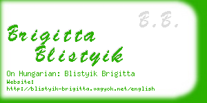 brigitta blistyik business card